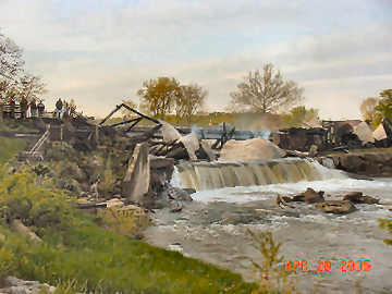 Bridgeton CB fire photo by Cathy Harkrider, May 28, 2005