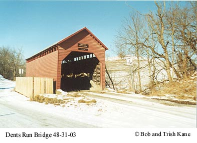 Dents Run Bridge. Photo by Bob & Trish
Kane December, 2000